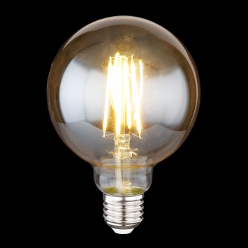 Led žiarovka Filament, sklo amber, Globe, Ø 95, V: 140, 1xE27 LED 7W 230V, 700lm, 2700K obrazok-1